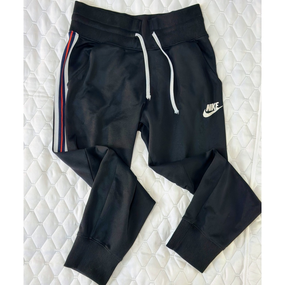 Nike Track Pants Women Medium Black Good‎ Side Stripe Jogger Joggers
